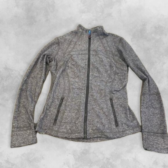 Lululemon Define Long Sleeve Jacket Full-Zip Pockets Heathered Black Women's 10 - Picture 3 of 8